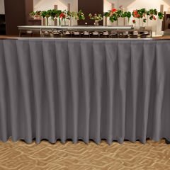 AKORDİYON MASA ETEKLİĞİ (SKIRTING) STANDART ÖLÇÜ GRİ -  470 Cm Genişlik x 73 Cm Yükseklik