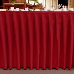 AKORDİYON MASA ETEKLİĞİ (SKIRTING) STANDART ÖLÇÜ KIRMIZI - 390 Cm Genişlik x 73 Cm Yükseklik