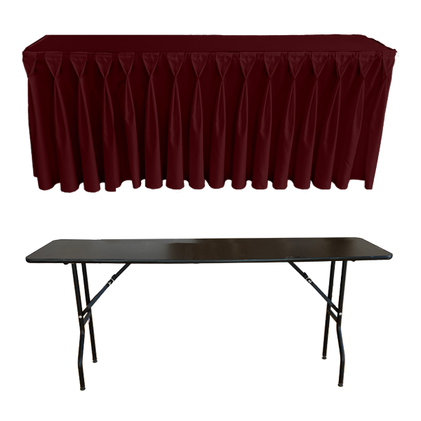 DIAMOND PİLE DİKDÖRTGEN BANKET MASA ÖRTÜSÜ BORDO - En : 45 cm Boy: 180 cm Yükseklik : 73 cm