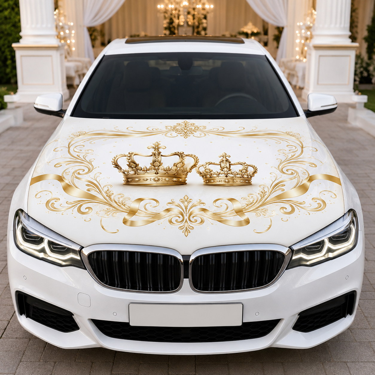 Car Cover Özel Gün L-XL / 150-130 Cm - Kral Kraliçe