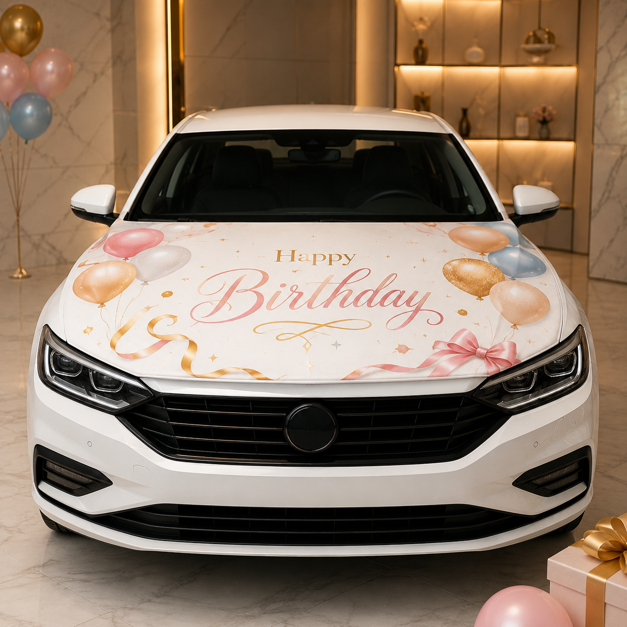 Car Cover Özel Gün S-M / 135x110 Cm - Happy Birthday