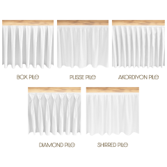MASA ETEKLİĞİ (SKIRTING) ÖZEL ÖLÇÜ BOX PİLE (%250 Pile) - KREM