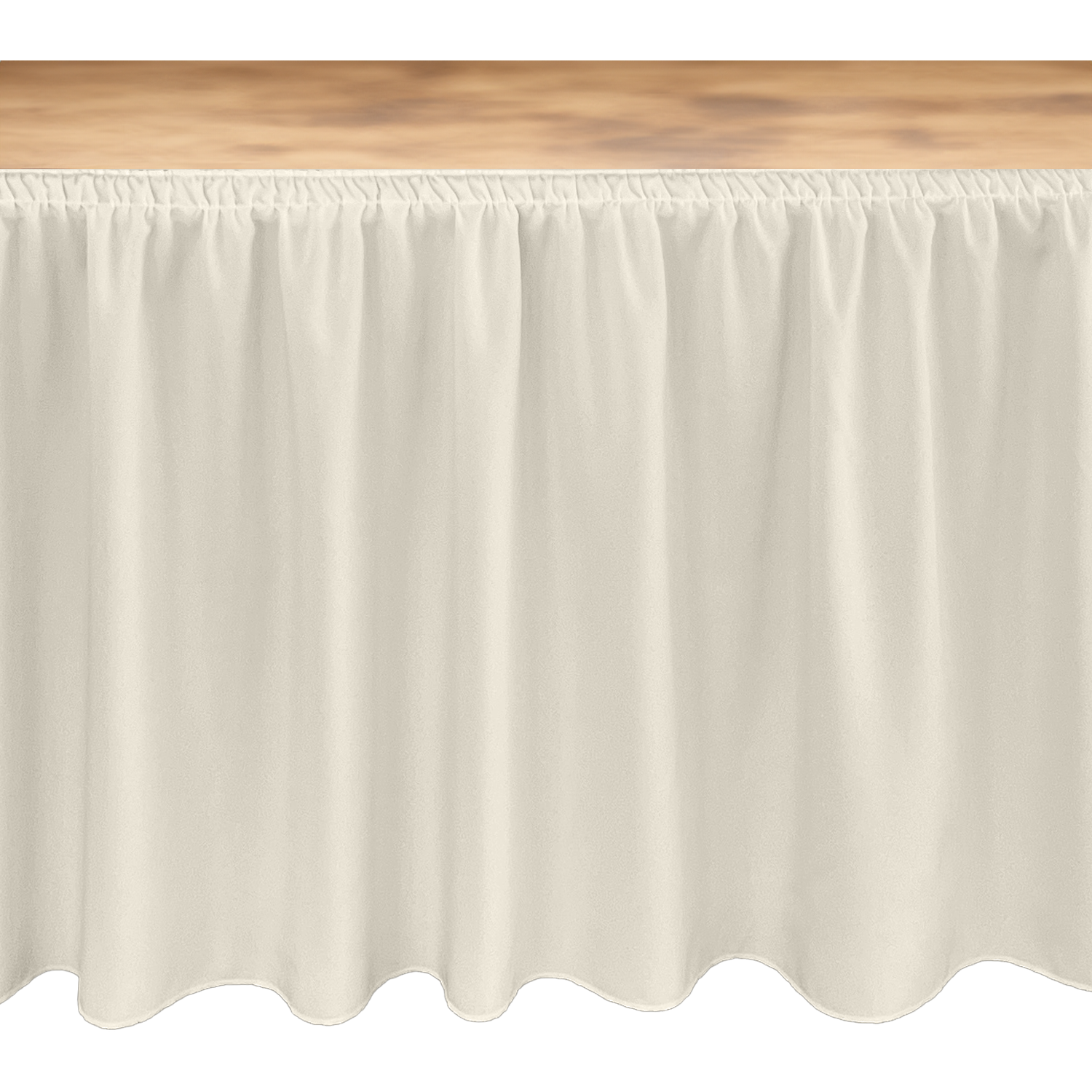 MASA ETEKLİĞİ (SKIRTING) ÖZEL ÖLÇÜ SHIRRED PİLE (%160 Pile) - EKRU