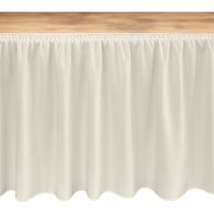 MASA ETEKLİĞİ (SKIRTING) ÖZEL ÖLÇÜ SHIRRED PİLE (%160 Pile) - EKRU