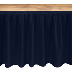 MASA ETEKLİĞİ (SKIRTING) ÖZEL ÖLÇÜ SHIRRED PİLE (%160 Pile) - MARINE MAVİ