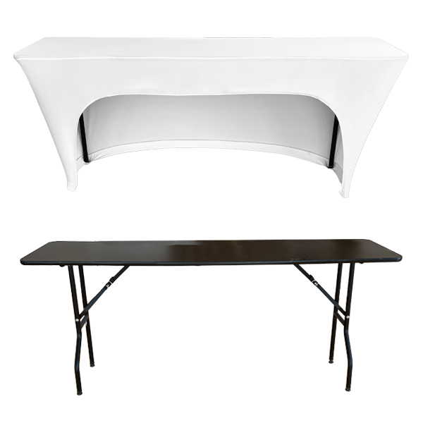 STREÇ DİKDÖRTGEN BANKET MASA ÖRTÜSÜ - 3 TARAFI KAPALI