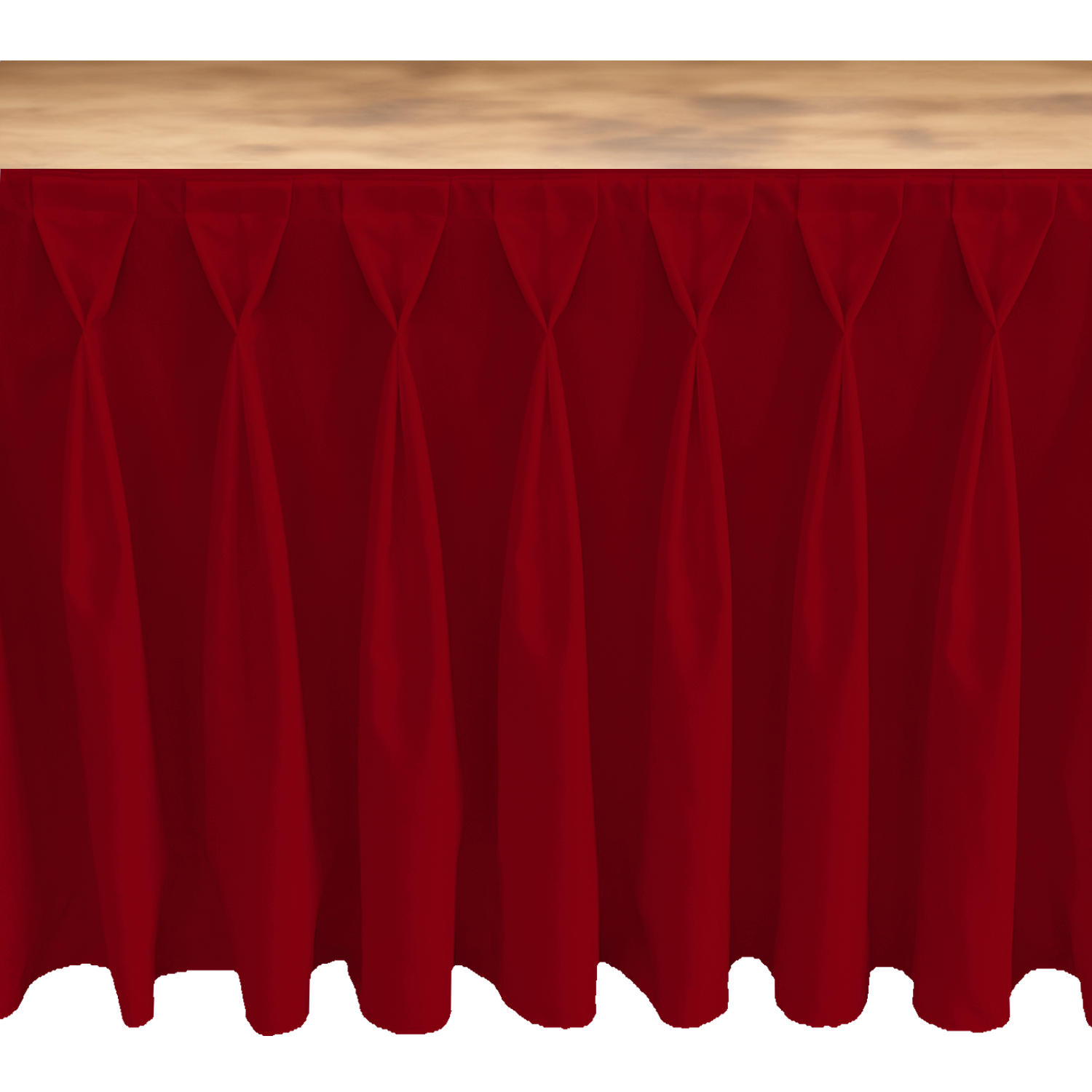 MASA ETEKLİĞİ (SKIRTING) ÖZEL ÖLÇÜ DIAMOND PİLE (%250 Pile) - KIRMIZI