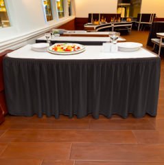 PLISE MASA ETEKLİĞİ (SKIRTING) STANDART ÖLÇÜ ANTRASİT - 480 Cm Genişlik x 73 Cm Yükseklik