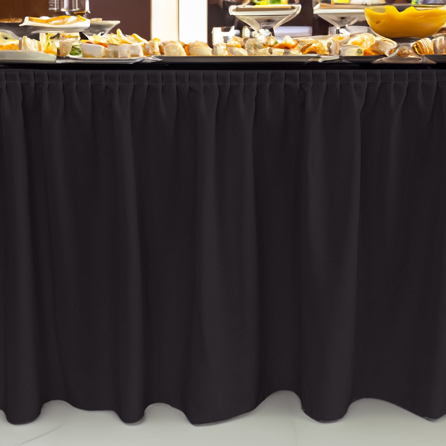 PLISE MASA ETEKLİĞİ (SKIRTING) STANDART ÖLÇÜ ANTRASİT - 480 Cm Genişlik x 73 Cm Yükseklik