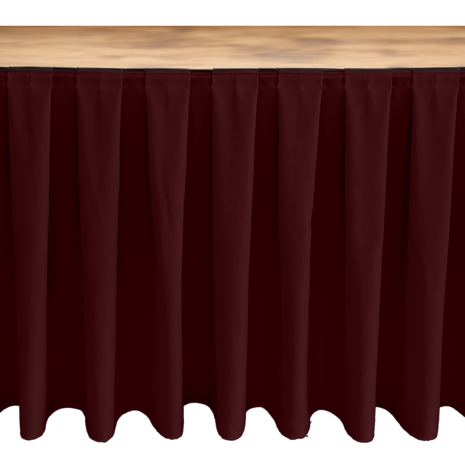 MASA ETEKLİĞİ (SKIRTING) ÖZEL ÖLÇÜ BOX PİLE (%250 Pile) - BORDO