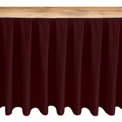 MASA ETEKLİĞİ (SKIRTING) ÖZEL ÖLÇÜ BOX PİLE (%250 Pile) - BORDO