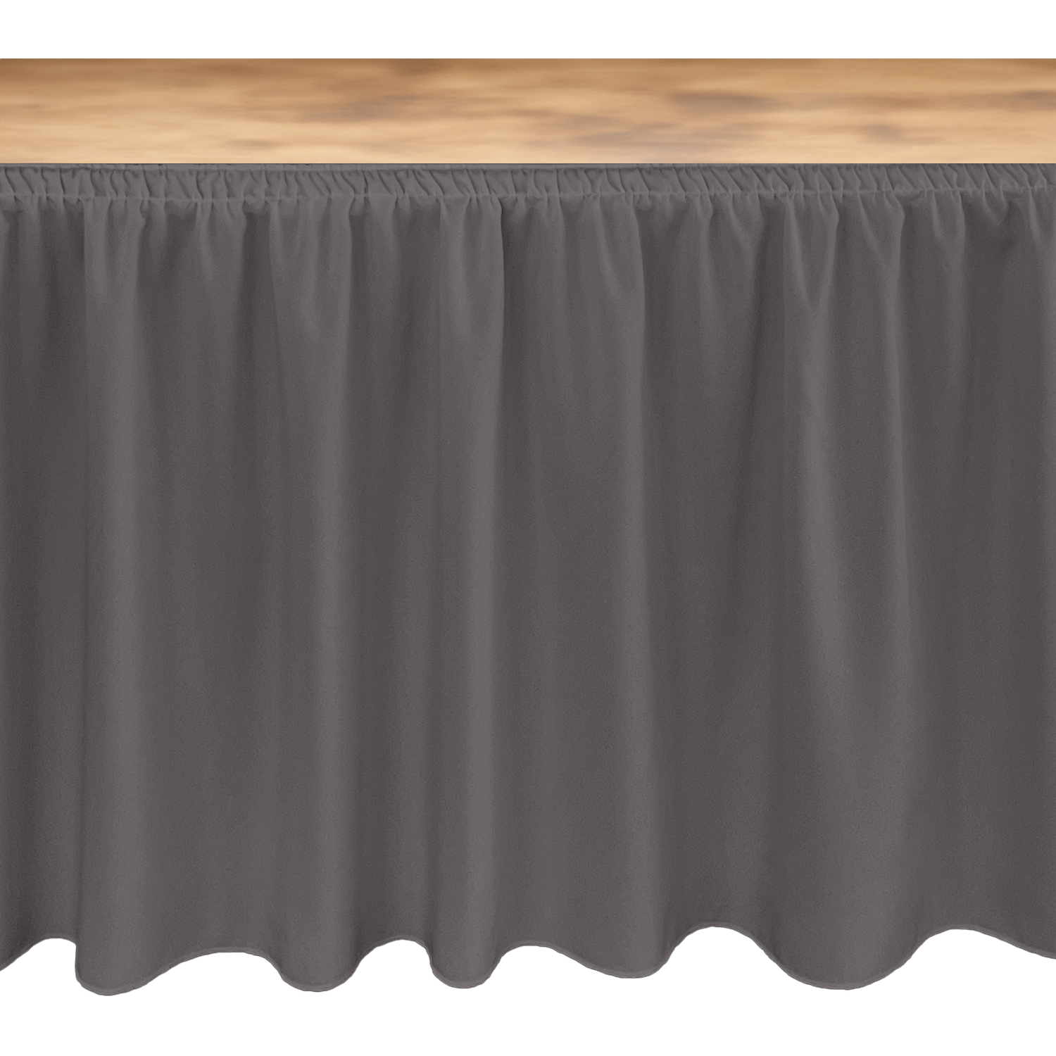MASA ETEKLİĞİ (SKIRTING) ÖZEL ÖLÇÜ SHIRRED PİLE (%160 Pile) - GRİ