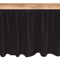 MASA ETEKLİĞİ (SKIRTING) ÖZEL ÖLÇÜ PLISSE PİLE (%180 Pile) - ANTRASİT