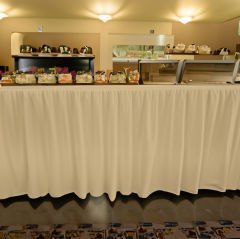 SHIRRED MASA ETEKLİĞİ (SKIRTING) STANDART ÖLÇÜ KREM -  470 Cm Genişlik x 73 Cm Yükseklik