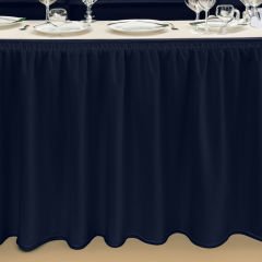 SHIRRED MASA ETEKLİĞİ (SKIRTING) STANDART ÖLÇÜ MARINE MAVİ -  470 Cm Genişlik x 73 Cm Yükseklik