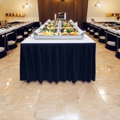 SHIRRED MASA ETEKLİĞİ (SKIRTING) STANDART ÖLÇÜ MARINE MAVİ -  470 Cm Genişlik x 73 Cm Yükseklik