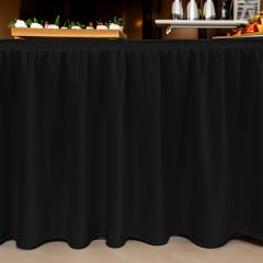 SHIRRED MASA ETEKLİĞİ (SKIRTING) STANDART ÖLÇÜ SİYAH -  470 Cm Genişlik x 73 Cm Yükseklik