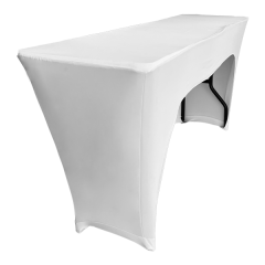STREÇ DİKDÖRTGEN BANKET MASA ÖRTÜSÜ - 3 TARAFI KAPALI 160 GR STREÇ En : 45 cm Boy: 160 cm Yükseklik : 73 cm - BEYAZ
