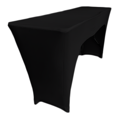 STREÇ DİKDÖRTGEN BANKET MASA ÖRTÜSÜ - 3 TARAFI KAPALI 160 GR STREÇ En : 90 cm Boy: 160 cm Yükseklik : 73 cm - SİYAH